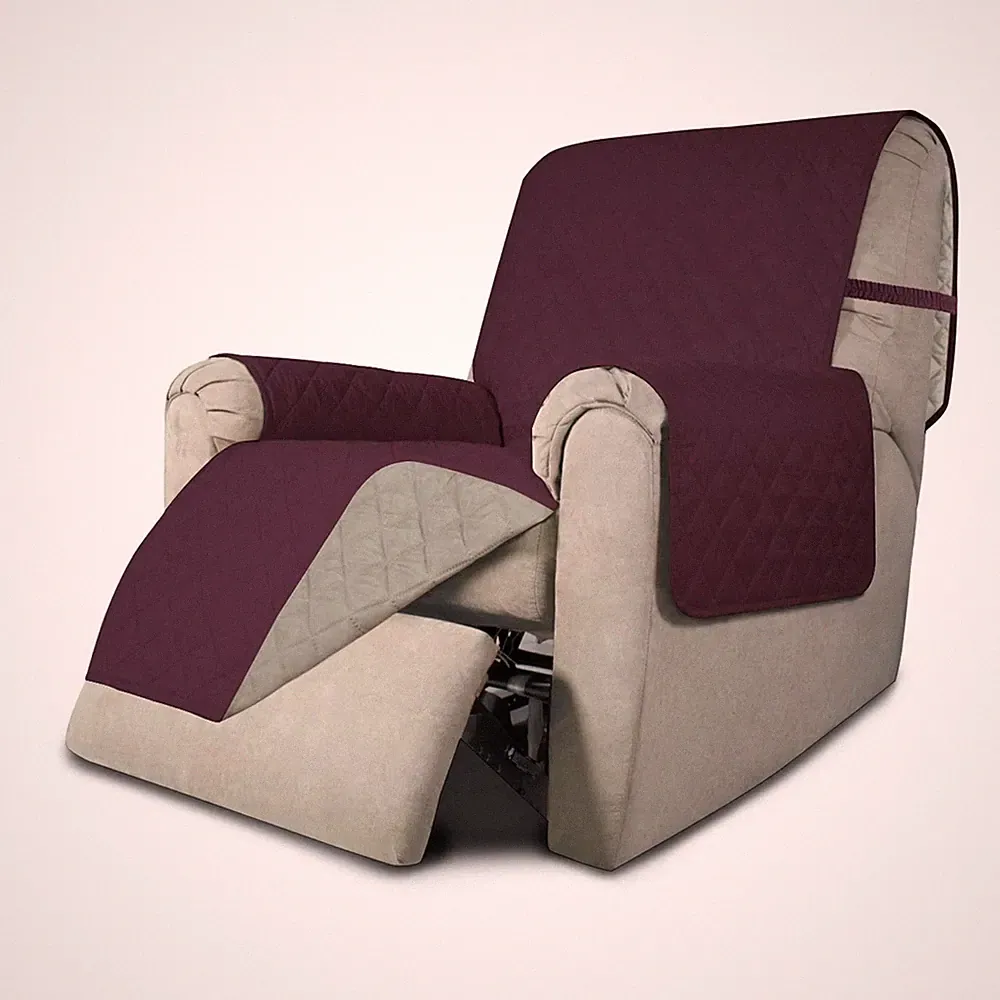 Beige Recliner Sofa Cover Water Resistant Furniture Protector for Pets Kids