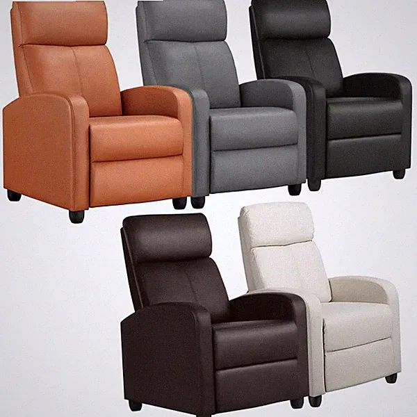Mid-Century Recliner Chair Single Sofa for Home Theater or Club Room Seating